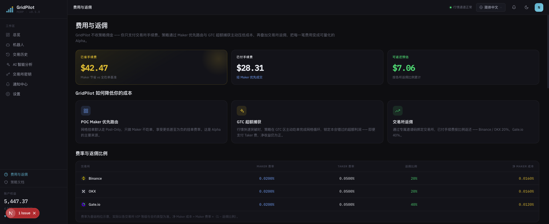 多语言GridPilot动态网格交易机器人源码 截图 2